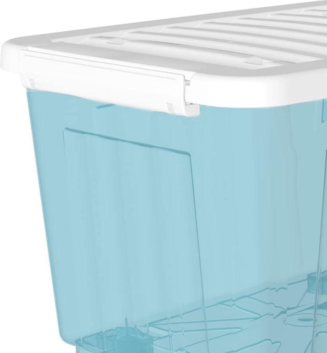 EDANTI Opbergdoos met deksel en wieltjes, 3-delige set, 28 l, 40 l, 55