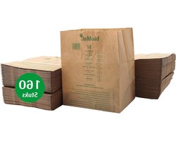 7 Liter GFT-Afval Papieren Zakken - 160 Stuks Kraftpapier Afvalzakken - Vochtbestendig - Dubbele Bodem - Geproduceerd in Duitsland