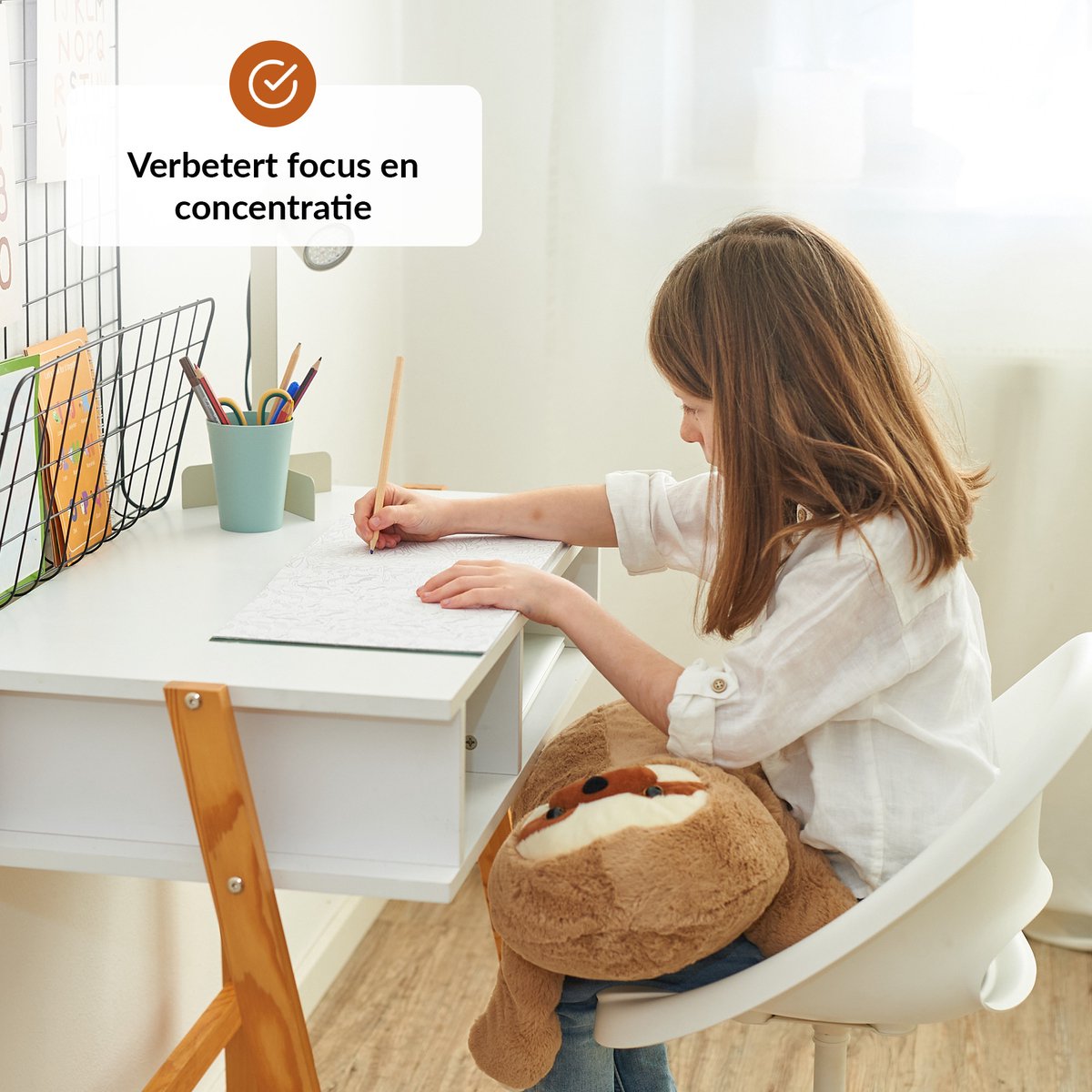Verzwaringsknuffel 2,3 KG - Weighted Stuffed Animal - Verzwaringsknuffel Volwassenen - Verzwarings Knuffel - Antistress Knuffel - Verzwaringsknuffel Kind Therapeutisch Speelgoed, Machinewasbaar - Ideaal voor Stressverlichting en Focus — afbeelding 4