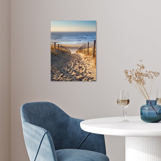 Affiche Plage - Mer - Pays- Nederland - Dunes - Soleil - 30x40 cm