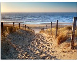 Poster 120x90 cm - Strand - Zee - Nederland - Duinen - Zon - Posters - Kamer decoratie - Wanddecoratie woonkamer - Muurdecoratie slaapkamer
