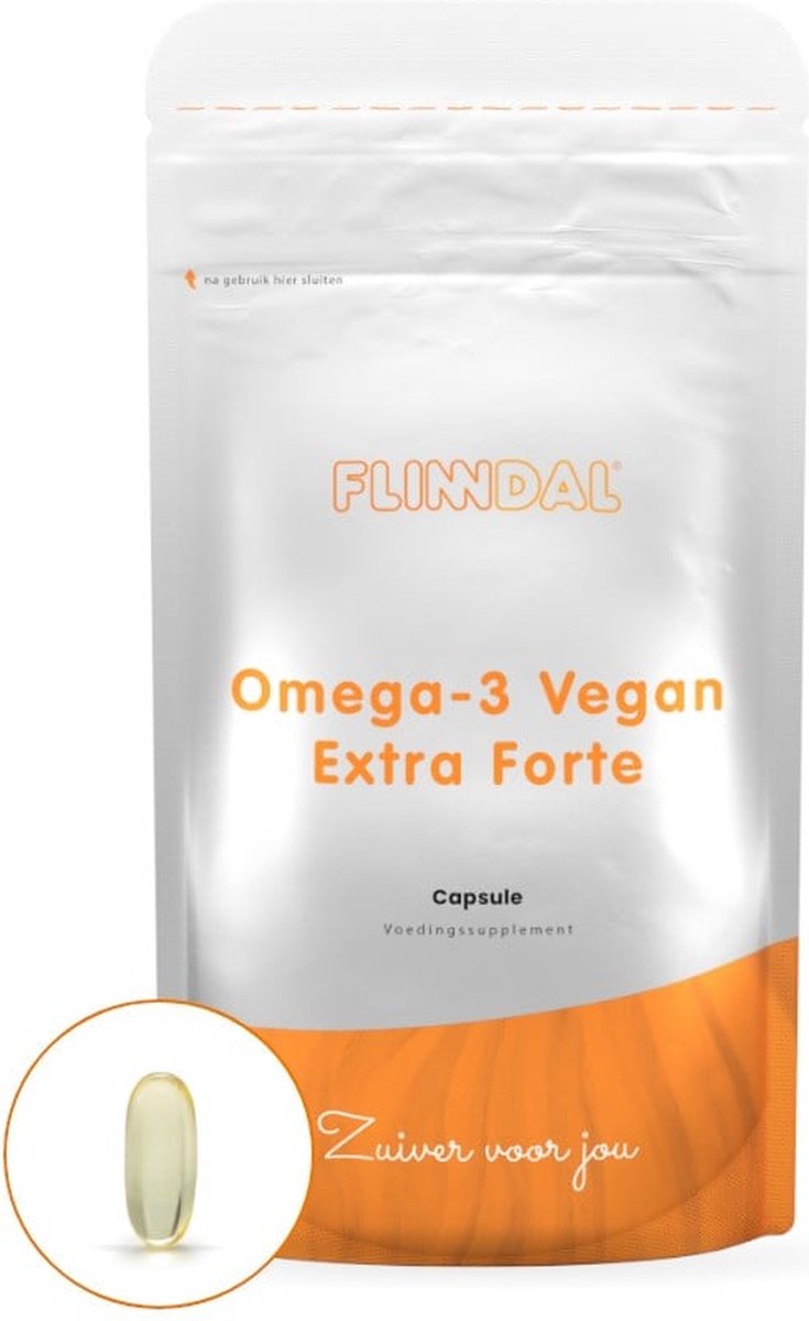 Goedkoopste Flinndal Omega 3 Vegan Extra Forte - voor hart, hersenfuncties en gezichtsvermogen - 90 capsules