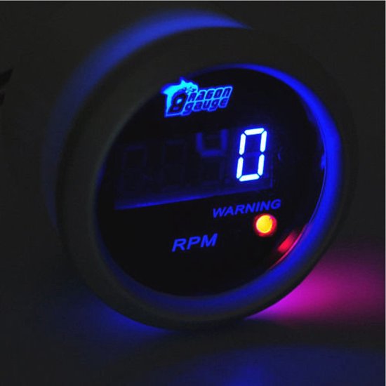 Toerenteller instrument meter Shift Light Carbon 5 inch