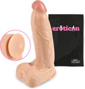Eroticon Witte Mega Dildo - Grote Dildo - Dikke Dildo - Extreme Dildo - 31.5 x 7.5cm - Anaal Groot - Reusachtige Dildo XXL - Buttplug XXXL Monster Dildo - Fantasy Dildo - Dragon Dildo - Huge dildo - Anaal Groot - Zuignap