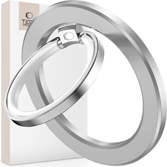 TECH-PROTECT - MMR300 - ANNEAU DE TÉLÉPHONE MAGNÉTIQUE MAGSAFE ARGENT