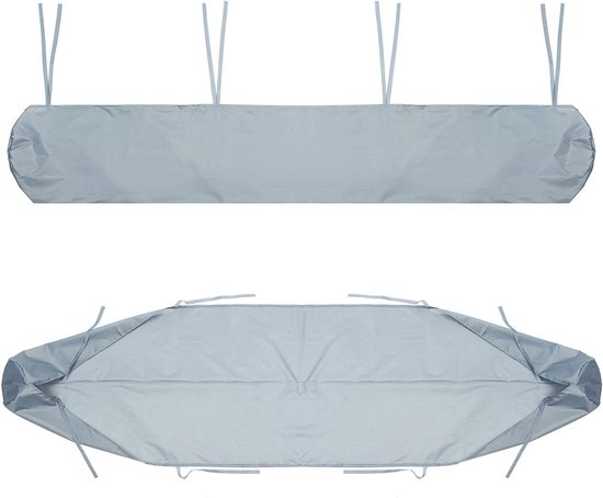 Housse de store, pare-soleil rétractable, housse en tissu, sac de rangement avec cordons, tissu imperméable et résistant pour balcon, terrasse, auvent, convient aux stores de moins de 3,8 mètres - Gris