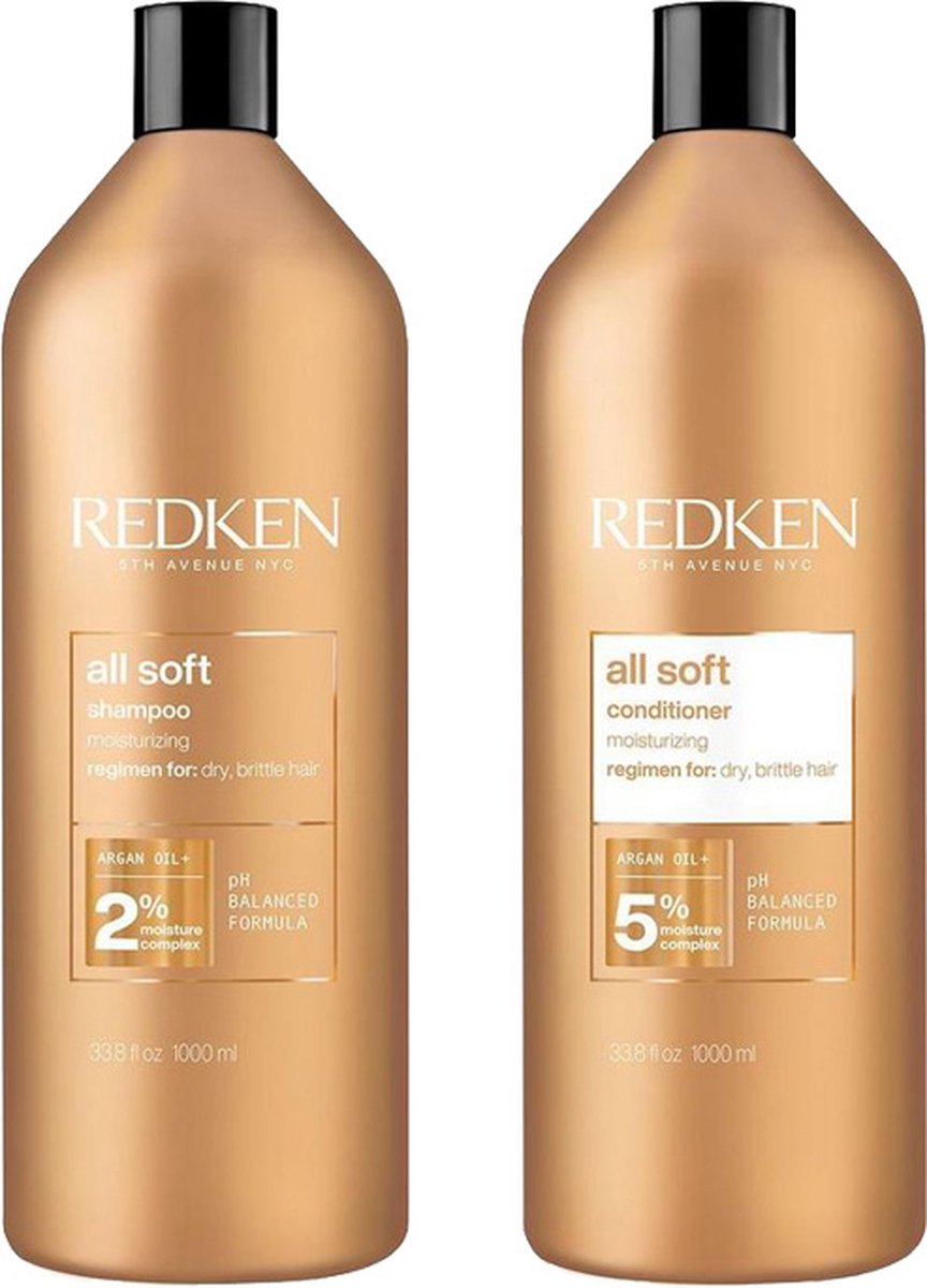 Redken All Soft Shampoo + Conditioner 1000ml