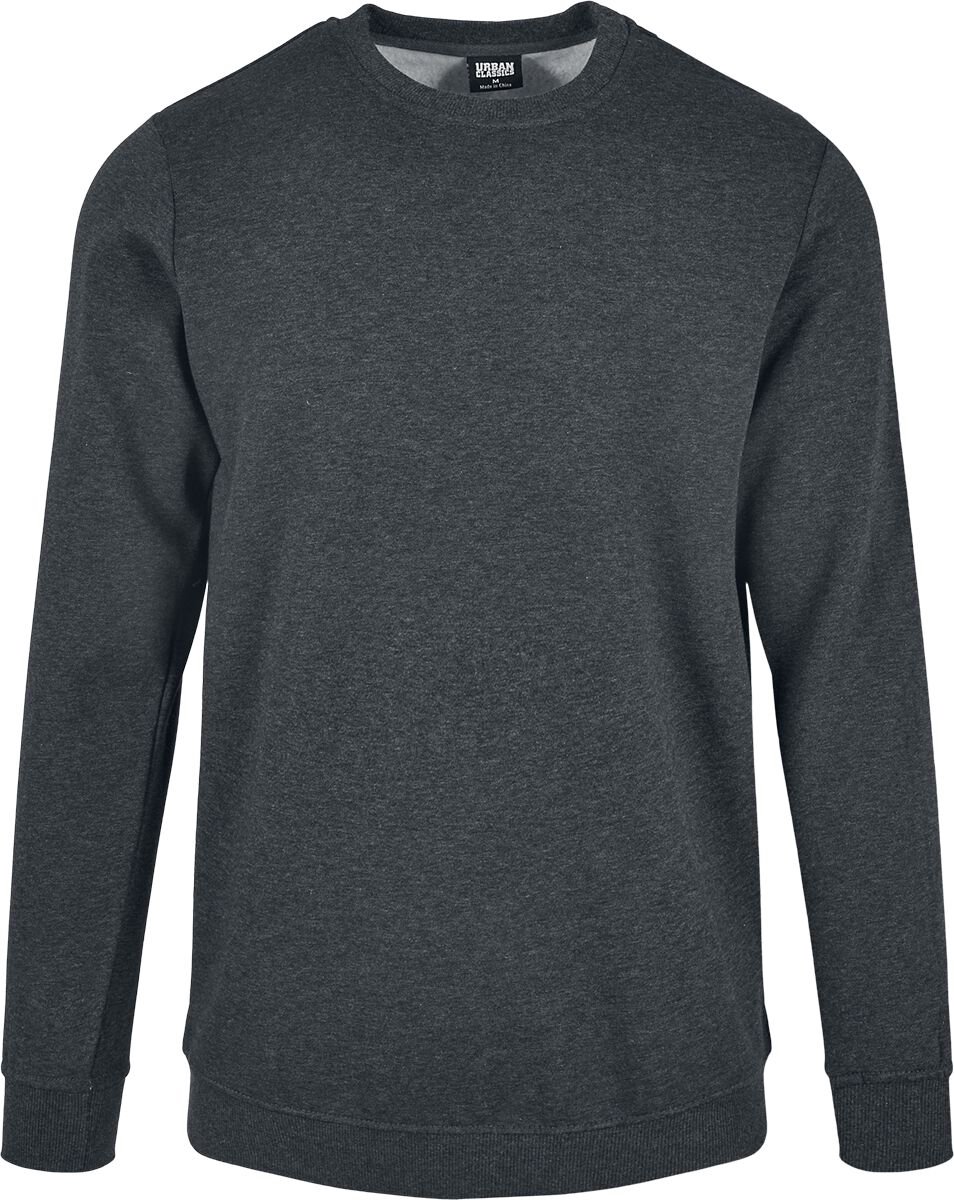 Urban Classics Basic Terry Crew Heren Sweatshirts gemêleerd XL Gemeleerd Donkergrijs
