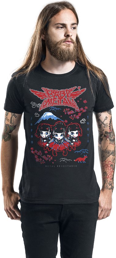 Babymetal Pixel Tokyo Heren T-shirt - zwart - M