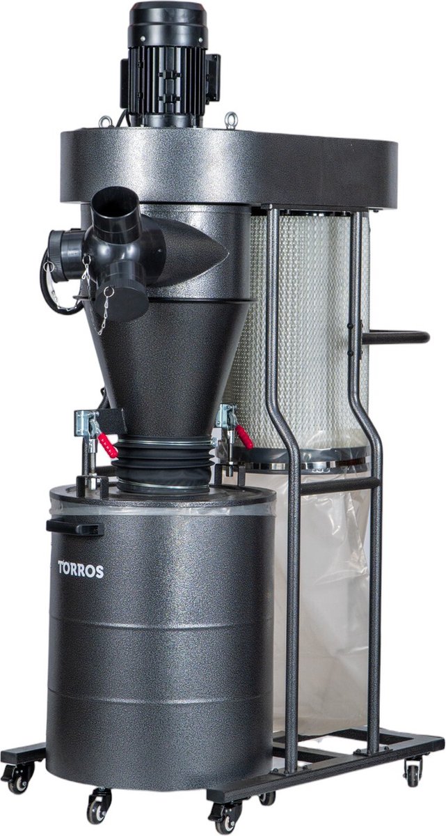 Cycloon stofafzuiginstallatie met afstandsbediening 1450m³/h 1,5kW 230V Torros ASC1450M