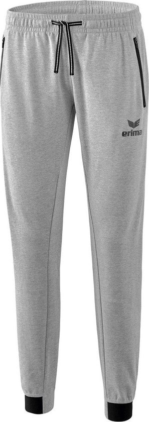Erima Essential Sweatbroek Dames - Licht Grey Melange / Zwart | Maat: 40