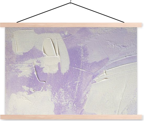 Posterhanger incl. Poster 120x80 cm - Schoolplaat - Abstract - Verf - Design - Textielposter - Blanke latten