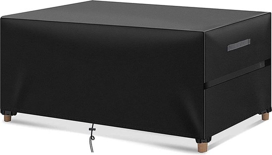 VDISRR Tuinmeubelhoes, 200 x 160 x 70 cm, winterbestendig en waterdicht, beschermhoes voor tuinmeubelen, met ventilatievenster, robuust 600D Oxford afdekzeil, perfecte bescherming voor tuin- en