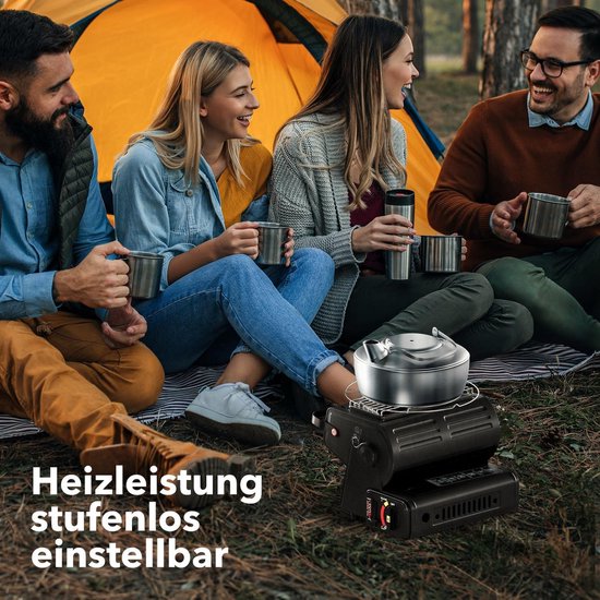 Camping gaskachel 13 KW voor buiten - Draagbare gasverwarming tent - Mobiele verwarming voor kamperen - Kampeergaskachel voor caravan - Mini gaskachel met gaspatronen — afbeelding 4