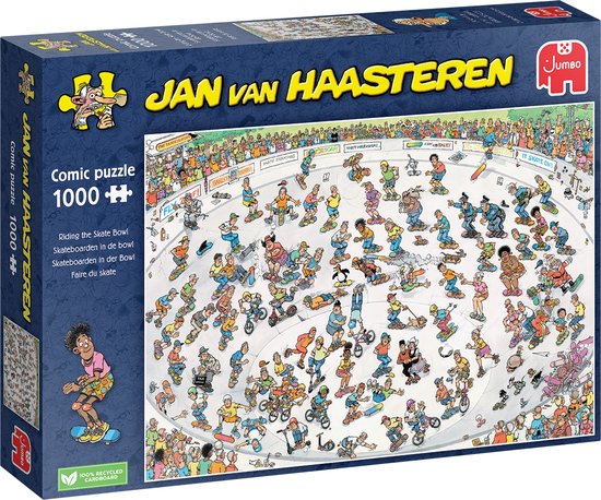 Foto: Jan van haasteren skateboarden in de bowl 1000 stukjes puzzel legpuzzel