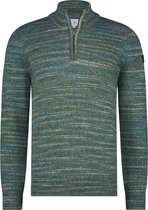 State Of Art Half Zip Trui Melange Groen - Maat XXL - Heren - Pullovers