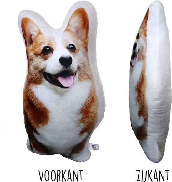 PillowBuddies - Oreiller câlin avec propre impression - 30 cm - de votre animal de compagnie, visage, véhicule, etc. - avec eigen photo - Coussin pour chien - Coussin pour chat