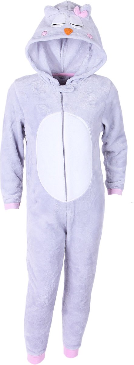 Grijze eendelige pyjama - uil