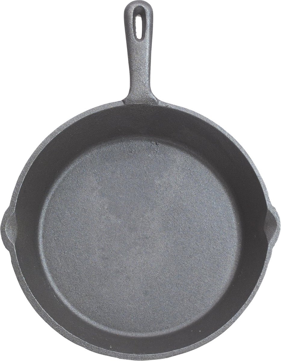 Ronde gietijzeren grillpan 24 cm - Geschikt voor inductie en oven