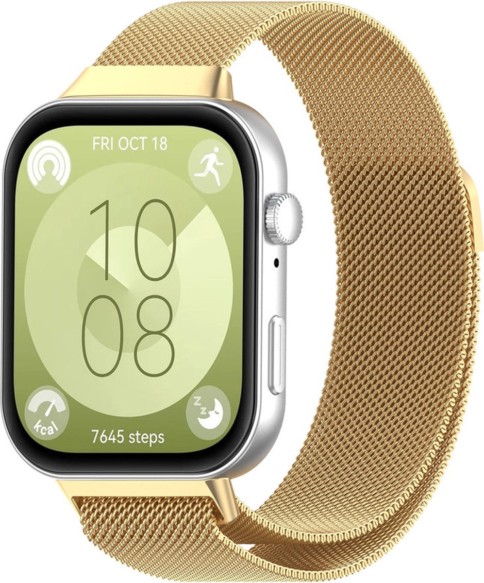 Milanees bandje - geschikt voor Huawei Watch Fit 4 Pro / 4 / 3 - goud