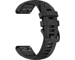 Siliconen bandje - geschikt voor geschikt voor Garmin Fenix 5S / 5S Plus / 6S / 6S Pro / 7S / 7S Pro / 8 (43 mm) / Approach S12 / S42 / S70 42 mm / Epix Pro (Gen 2) 42 mm / D2 Delta S / Descent Mk2S / Mk3(i) 42 mm - zwart