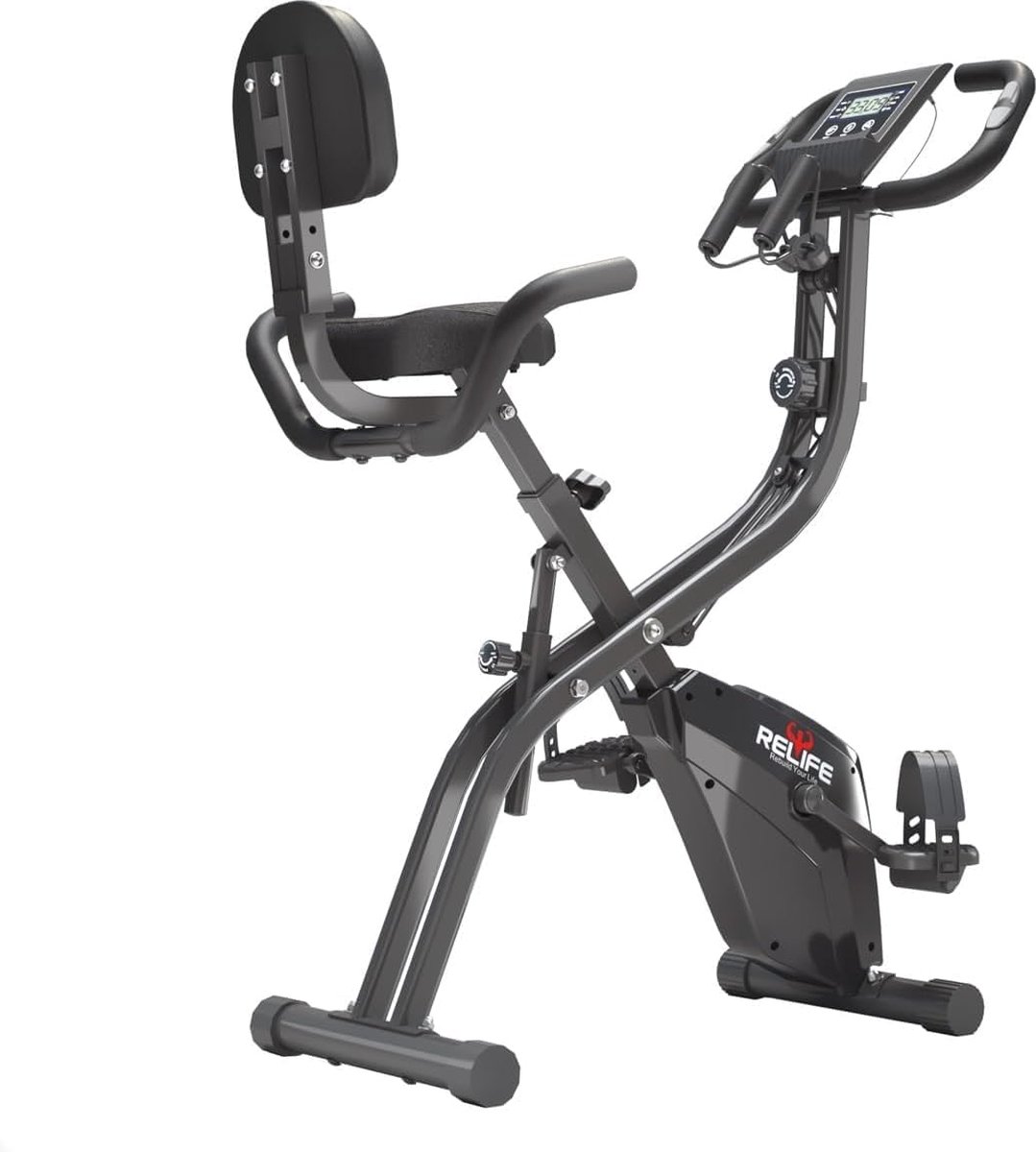Opvouwbare Hometrainer voor Thuis | Multifunctionele Fiets met Magnetische Weerstand en LCD-Display