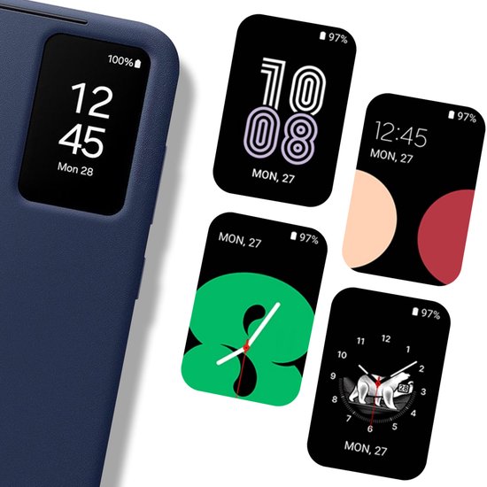 Étui portefeuille Samsung Smart View - Convient pour Samsung Galaxy S24 FE - Blauw