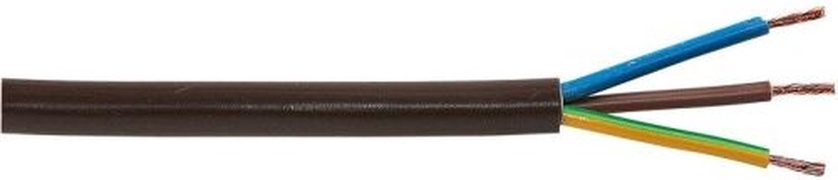 VMVL snoer H05VV-F zwart 3G1,5 mm2 rol 100 meter