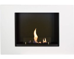 Xaralyn Bio-ethanol wandhaard - Goya MDW - wit - 2KW verwarming - sfeerhaard - muurhaard - echte vlammen