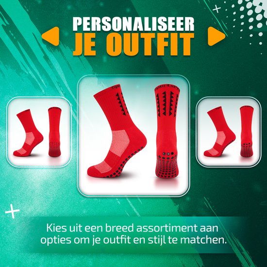 Collage de chaussettes de sport rouges dans différentes vues, destiné à la personnalisation de la tenue.