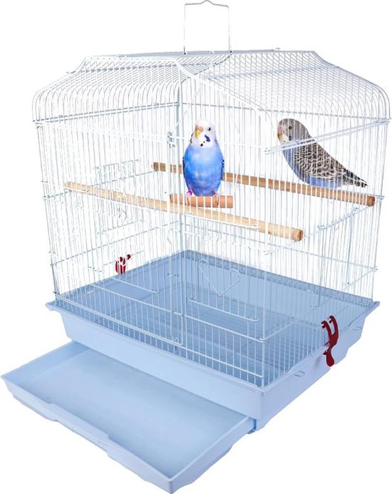 kooi vogelvolière vogelkooi vogelhuis dierenkooi met wielen 81 x 77 x 160 cm