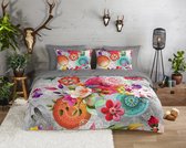 HIP Dekbedovertrek "Mandals en bloemen" - Multi - (240x200/220 cm) - Katoen Flanel