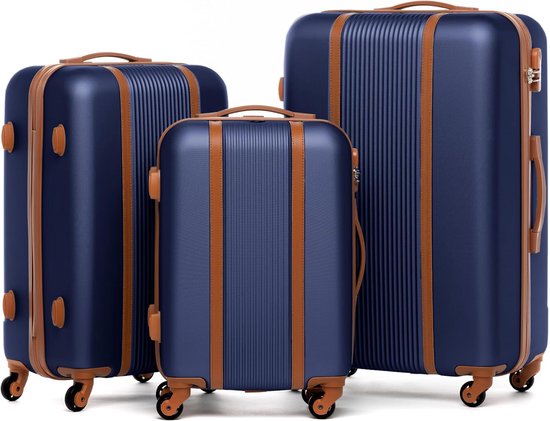3 delige Expandable kofferset 4 dubbele wielen trolley - - Reisbagage