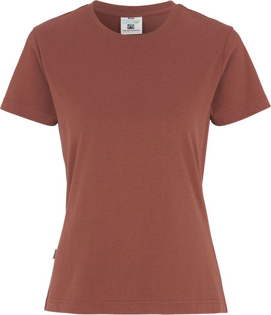 T-SHIRT FEMME EN COTON - CERTIFIE GOTS 141007 - Rouge Rouille - XL