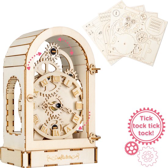 Foto: Crafts co modelbouwpakketten volwassenen knutselen meisjes hobby 3d puzzel diy vintage klok