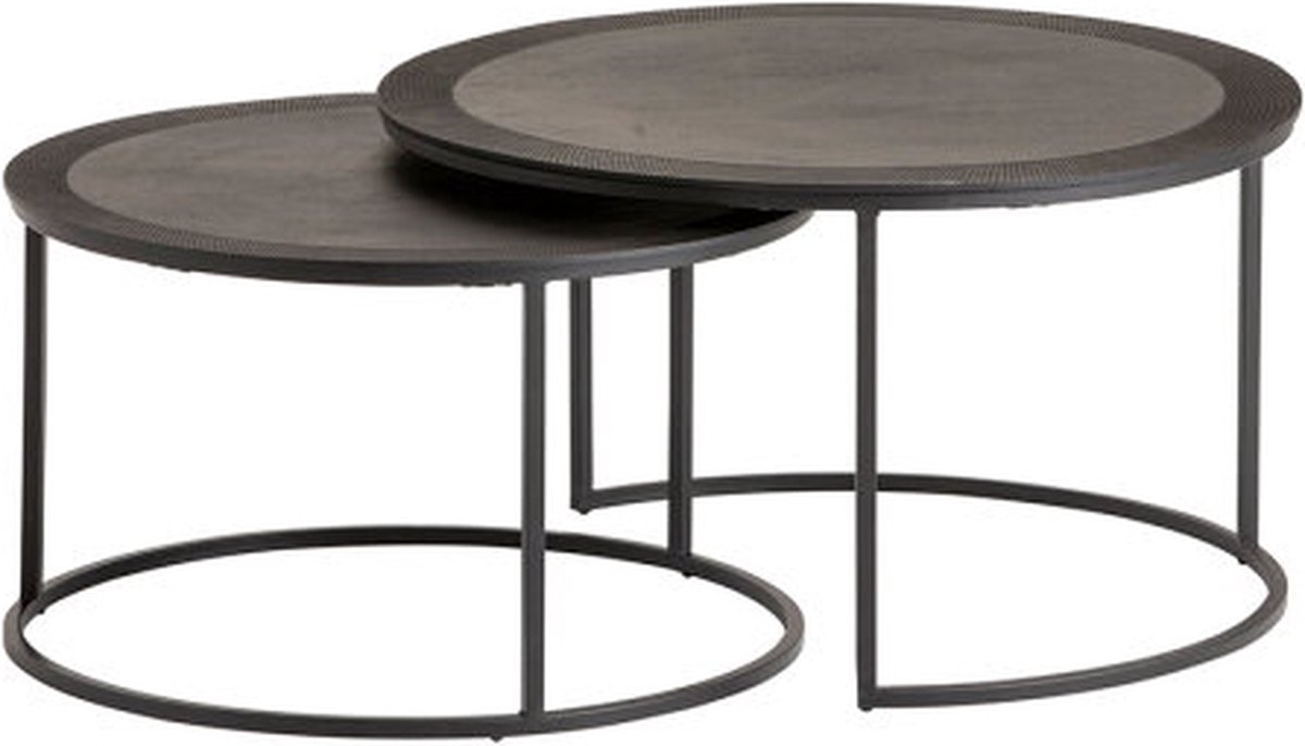 Salento salontafel, set van 2, Black Antique - Mix & Match Collection