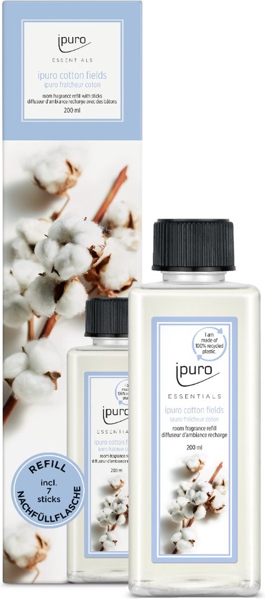 Bol.com Ipuro Geurstokjes Navulling Cotton Fields 200 ml aanbieding