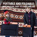 Kinderen met een opvouwbaar Jackery zonnepaneel. "PORTABLE AND FOLDABLE" tekst.