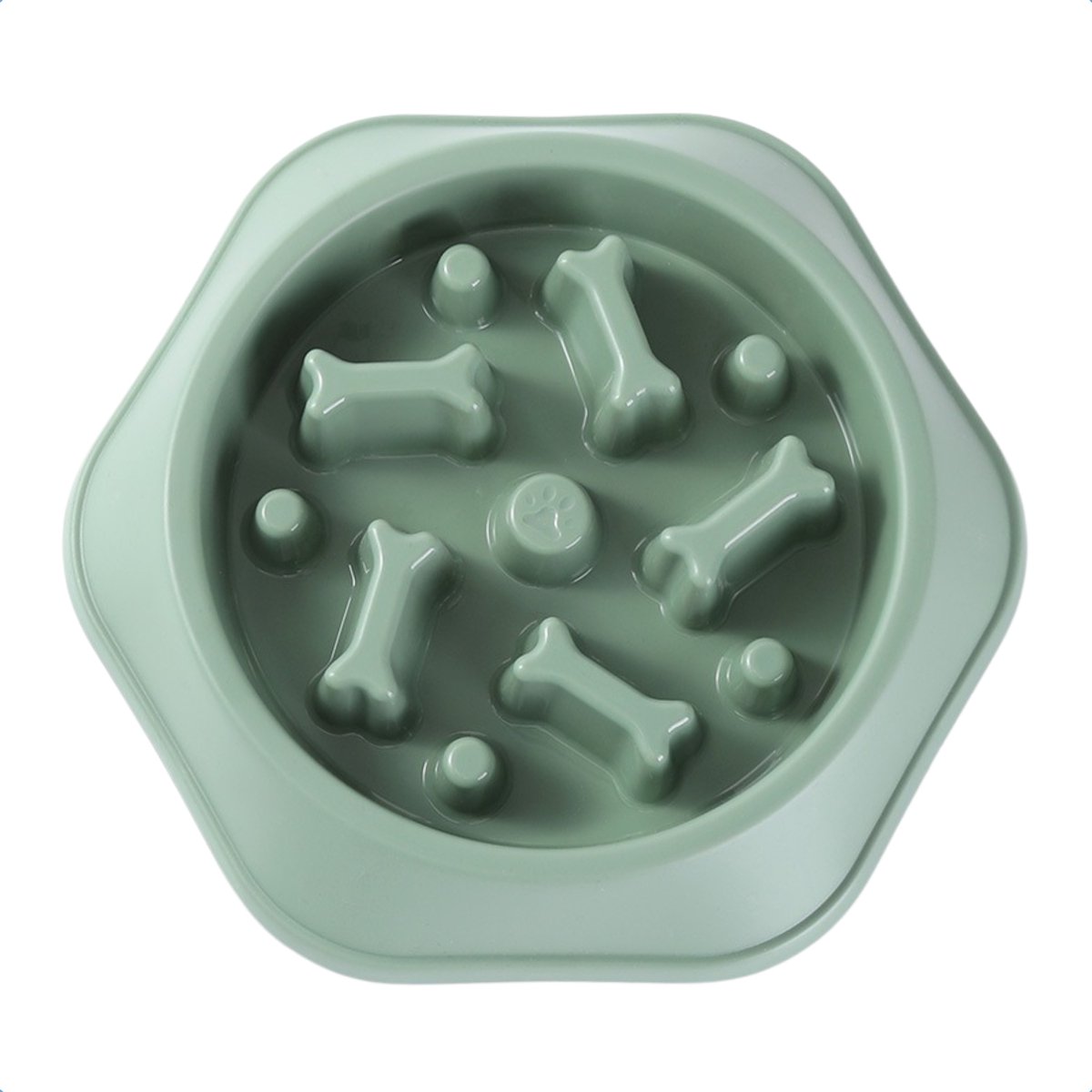 JAXY – Anti Schrokbak Hond – Slowfeeder Hond en Kat – Voerbak – Anti-Slip Schrokbak – Voerpuzzel – Anti Schrok Hondenvoerbak – Slow Feeder Honden Voerbak – Olijfgroen