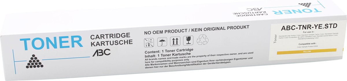 ABC huismerk toner geschikt voor Sharp DX25GTYA geel geschikt voor Sharp DX2000N DX2000U DX2500N DX2500U