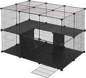 Nafaka - Kooi voor kleine dieren - Huisdieren - Ren - Dierenkooi - Hamster - Konijn - Cavia kooi - Kennel - Hok - DIY 38 panelen