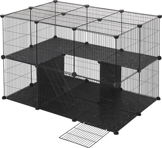 RapidGoods - Cage pour petits animaux - Cage pour animaux de compagnie - Cage pour animaux - Cage pour hamster - Cage pour lapins - Cage pour cochons d'Inde - Chenil - Enclos - Clapier - DIY 38 panneaux