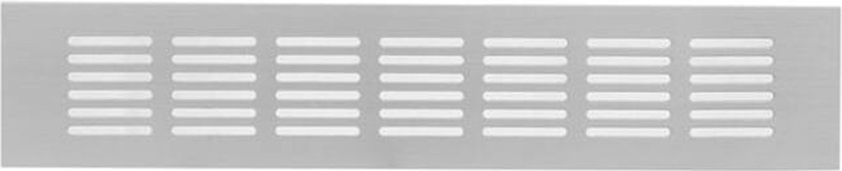 Plintrooster aluminium - zilver L=500mm x H=40mm - RA450S