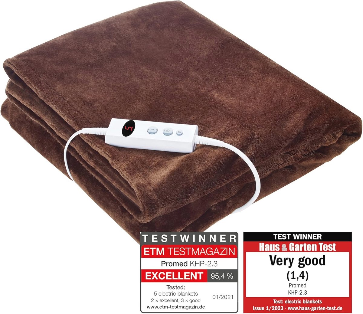 Knusse Verwarmingsdeken 150W - XXL Maat, 10 Temperaturen, 9 Uur Werking, Zacht Polyester Flanellen