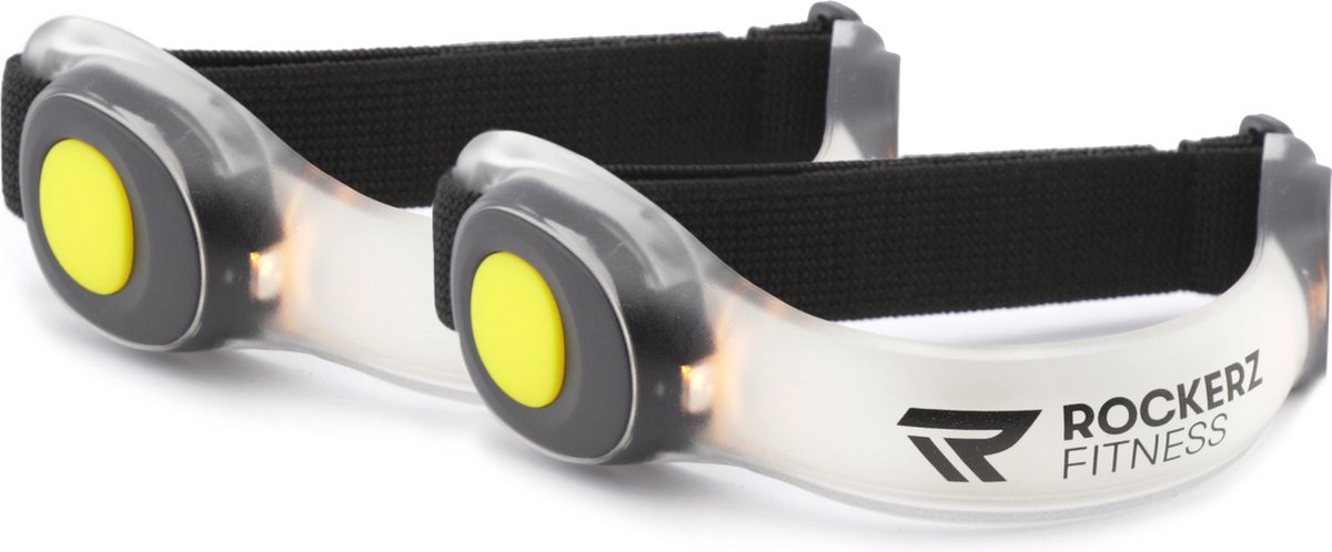 Rockerz Hardloop verlichting - Hardloop lampjes incl batterijen - verlichting voor om je armen - Water resistant - Set van 2 - Kleur: Geel