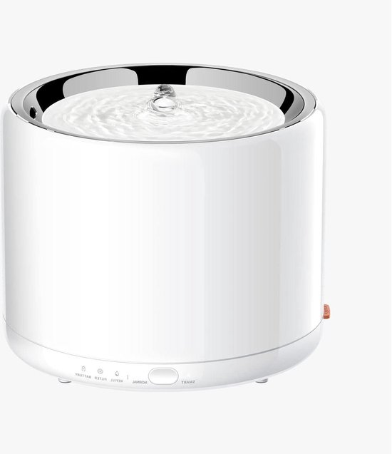 Keramiek Kat Drinken Water fontein, Huisdier Water Fonteinen voor Katten en Honden, Elektrisch Huisdier Waterdispenser met Stille Pomp(White
