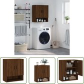 vidaXL Houten Kast - Zwevende Wandkast - Wandkast 60x31x70 cm bewerkt hout bruin eikenkleur - Bruine Kast - Opbergkast - Wandmontage
