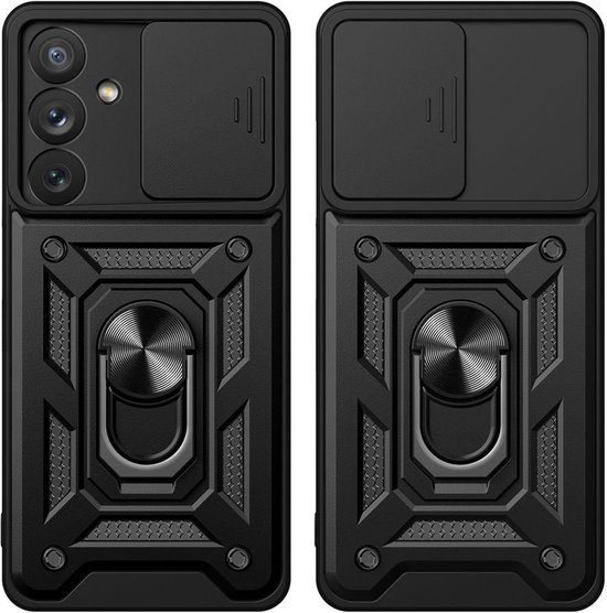 Coque Samsung Galaxy A54 - Coque MobyDefend Armor avec Ring rotatif - Rouge - Coque pour téléphone portable - Coque adaptée pour : Samsung Galaxy A54