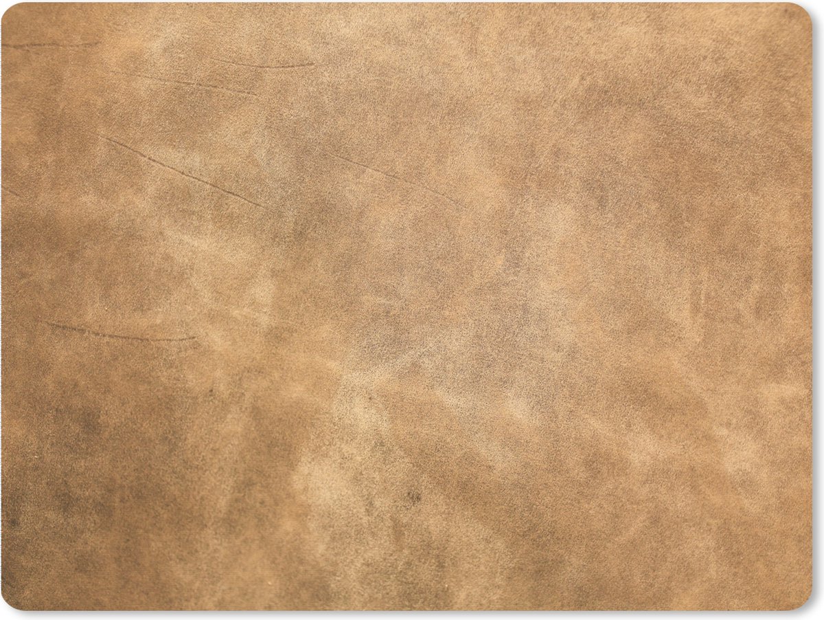 Muismat XXL 80x60 cm - Bureau onderlegger - Bureau mat Leer - Structuur - Lederlook - Bruin - Bureaumat - Gaming mousepad xl - Bureaulegger groot - Computer deskmat