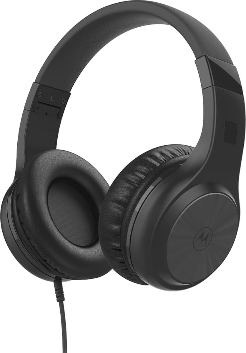 Over-Ear Koptelefoon met Draad - 40mm Drivers - Passive Noise Isolation - Opvouwbaar en Lichtgewicht - 120 CM Kabel - Ingebouwde Microfoon - Zwart